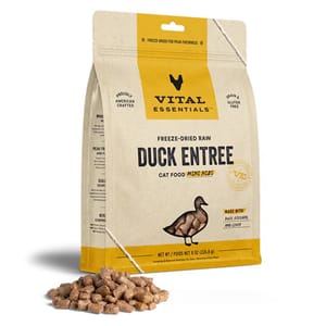 VITAL VITAL ESSENTIALS 貓糧 凍乾脫水生肉糧 迷你肉粒 鴨肉 8oz 8oz 正面圖