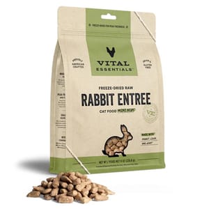 VITAL VITAL ESSENTIALS 貓糧 凍乾脫水生肉糧 迷你肉粒 兔肉 8oz 8oz 正面圖