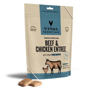 VITAL VITAL ESSENTIALS 貓糧 凍乾脫水生肉糧 迷你肉餅 牛肉+雞肉 8oz 8oz 正面圖