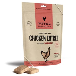 VITAL VITAL ESSENTIALS 貓糧 凍乾脫水生肉糧 迷你肉餅 雞肉 3.75oz 75oz  正面圖