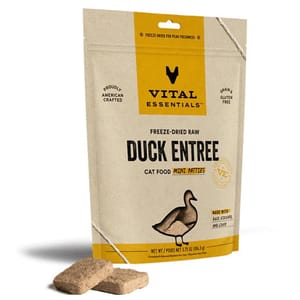 VITAL VITAL ESSENTIALS 貓糧 凍乾脫水生肉糧 迷你肉餅 鴨肉 3.75oz 75oz  正面圖