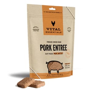 VITAL VITAL ESSENTIALS 貓糧 凍乾脫水生肉糧 迷你肉餅 豬肉 8oz 8oz 正面圖