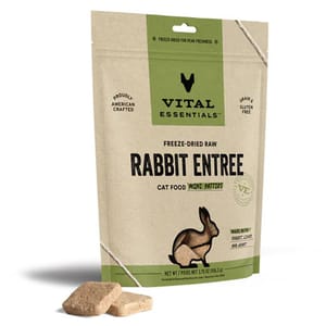 VITAL VITAL ESSENTIALS 貓糧 凍乾脫水生肉糧 迷你肉餅 兔肉 8oz 8oz 正面圖