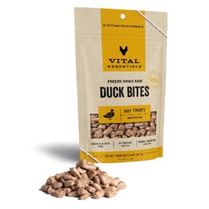 VITAL VITAL ESSENTIALS 凍乾狗小食 鴨肉粒 2oz 2oz 正面圖