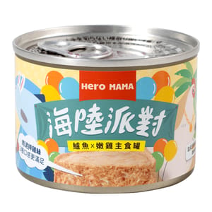 HeroMama HeroMama 貓主食罐 海陸派對系列 鱸魚雞 165g JS021 165g 正面圖