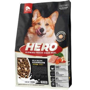 HeroMama HeroMama 狗糧 益生菌晶球糧 羊奶燉雞+牛肉丁 1.65kg 65kg 正面圖
