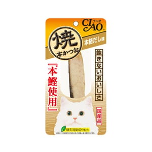 CIAO CIAO 貓零食 日本正宗燒鰹魚條 鰹魚湯味 大包裝 25g 25g  正面圖