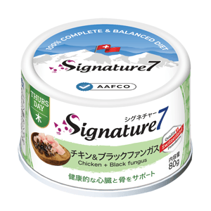 Signature7 Signature7 貓罐頭 營養肉醬罐罐 骨骼+心臟健康 雞肉+黑木耳 80g 80g  正面圖