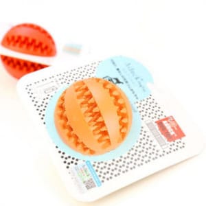 Aduck Aduck 橡膠食物誘導彈力球狗狗訓練玩具   正面圖