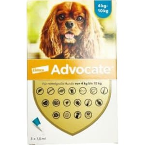 杜蟲殺蚤用品 Elanco (Bayer) 犬用 Advocate 心疥爽滴劑 4kg-10kg 1盒3支 (BAOD100)