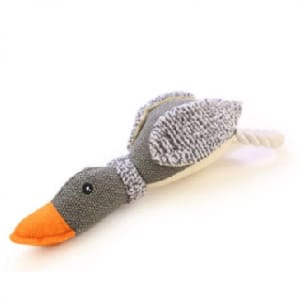 Aduck Aduck 玩具嚴選 狗狗益智磨牙耐咬潔齒訓練玩具 毛絨麻布鴨   正面圖