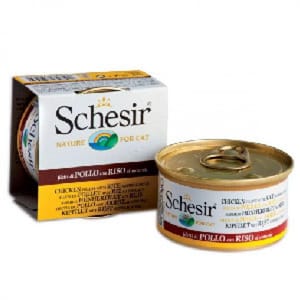 Schesir Schesir 水煮貓罐頭 雞肉絲白飯 85g 85g  正面圖
