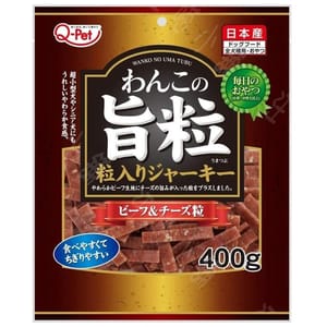 日本Q-Pet 日本Q-Pet 狗小食 旨粒 牛肉+芝士粒 400g 400g 正面圖