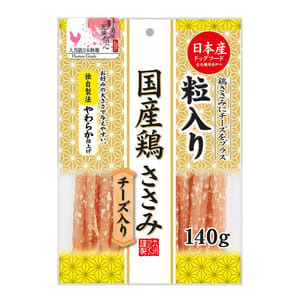 日本Q-Pet 日本Q-Pet 狗小食 雞肉切絲+芝士 140g 140g  正面圖