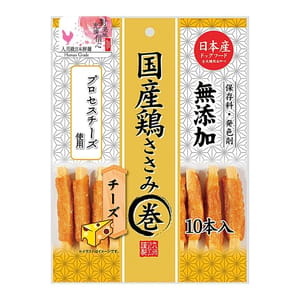 日本Q-Pet 日本Q-Pet 狗小食 愛情餐廳 雞肉芝士棒 10本 80g 80g  正面圖