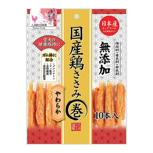 日本Q-Pet 日本Q-Pet 狗小食 愛情餐廳 雞肉鯊魚軟骨棒 10本 83g 83g 正面圖