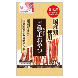 日本Q-Pet 日本Q-Pet 狗小食 御馳走 白身魚雞肉三文治 70g 70g  正面圖