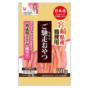 日本Q-Pet 日本Q-Pet 狗小食 御馳走 宮崎軟雞絲 70g 70g  正面圖