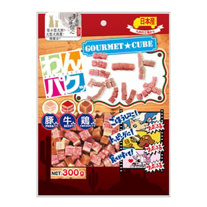 日本Q-Pet 日本Q-Pet 狗小食 WanPaku 雜錦肉粒 300g 300g  正面圖
