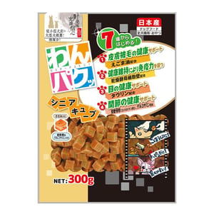 日本Q-Pet 日本Q-Pet 狗小食 WanPaku 關節/老犬肉粒 300g 300g  正面圖