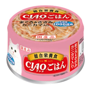 CIAO CIAO 貓罐頭 吞拿魚+雞肉 蟹肉棒   正面圖