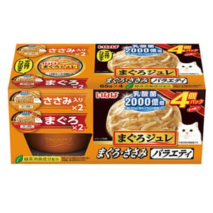 CIAO CIAO 貓罐頭 INABA 乳酸菌吞拿魚凍 吞拿魚+雞肉 Party 65g×4 65g  正面圖