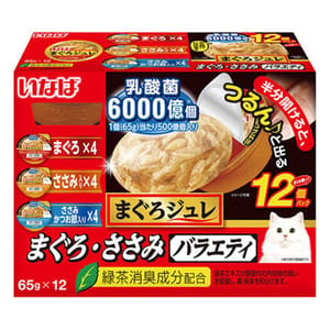 CIAO CIAO 貓罐頭 INABA 乳酸菌吞拿魚凍 吞拿魚+雞肉 Party 65g×12 65g  正面圖