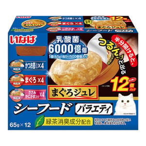 CIAO CIAO 貓罐頭 INABA 乳酸菌吞拿魚凍 海鮮 Party 65g×12 65g 正面圖