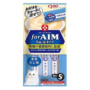 CIAO CIAO 貓零食 腎臟健康維持 S18氨基酸+本鰹高湯湯味超奴 8g×5 8g 正面圖