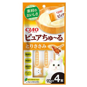 CIAO CIAO 貓零食 Pure 超奴醬 雞肉 14g×4 14g 正面圖