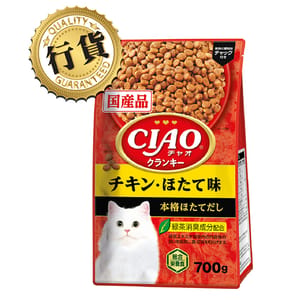 CIAO CIAO 貓糧 脆脆糧 雞肉+帶子味 700g 700g 正面圖