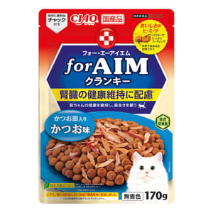 CIAO CIAO 貓糧 AIM夾心乾糧 木魚片+鰹魚味 170g 170g  正面圖