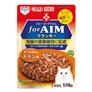 CIAO CIAO 貓糧 AIM夾心乾糧 木魚片+雞肉味 170g 170g 正面圖