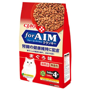 CIAO CIAO 貓糧 AIM夾心乾糧 吞拿魚味 140g×4 140g 正面圖