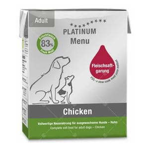 PLATINUM PLATINUM 狗濕糧 成犬配方 鮮雞肉 375g 375g 正面圖