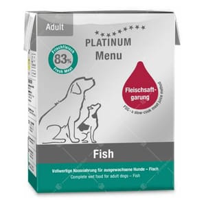 PLATINUM PLATINUM 狗濕糧 無穀物成犬配方 全魚 375g 375g 正面圖