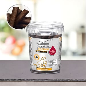 PLATINUM PLATINUM 狗小食 雞肉+兔肉滋味條 300g 300g 正面圖