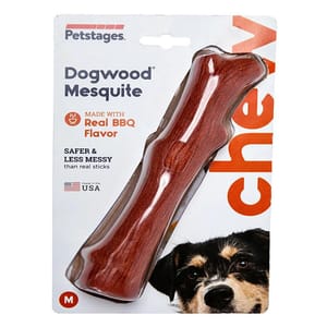 Petstages Petstages 燒烤味耐咬木頭潔齒骨 中   正面圖