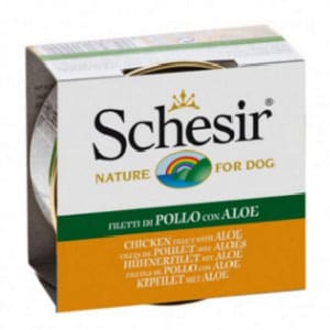 Schesir Schesir 啫喱狗罐頭 雞肉及蘆薈 150g 150g  正面圖