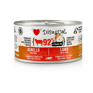 Disugual Disugual 意極鮮 狗罐頭 狗主食罐 92%鮮肉 無穀物羊肉及梨 150g  | 意大利製造 150g  正面圖