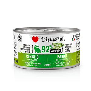 Disugual Disugual 意極鮮 狗罐頭 狗主食罐 92%鮮肉 無穀物兔肉及翠玉瓜 150g  | 意大利製造 150g  正面圖