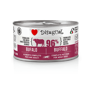Disugual Disugual 意極鮮 狗罐頭 狗主食罐 96%極品鮮肉 單一蛋白配方 水牛 150g  | 意大利製造 150g  正面圖