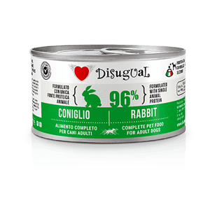 Disugual Disugual 意極鮮 狗罐頭 狗主食罐 96%極品鮮肉 單一蛋白配方 兔肉 150g (DSGV107 | 意大利製造 150g 正面圖