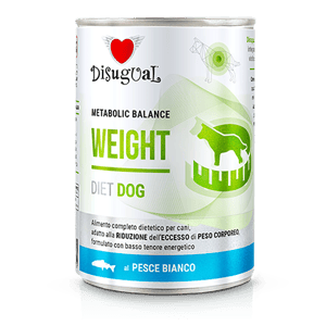 Disugual Disugual 意極鮮 處方糧 狗罐頭 控制體重配方 白魚 400g  | 意大利製造 400g  正面圖