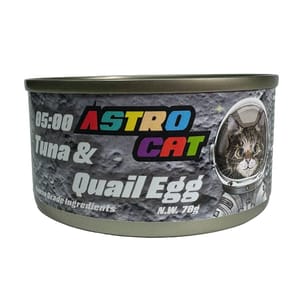 ASTRO ASTRO CAT 貓罐頭 無穀物肉絲湯罐 鵪鶉蛋+吞拿魚 70g 70g 正面圖