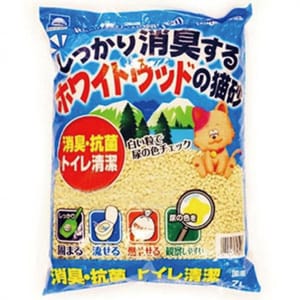 日本HappyPet大塚超強凝結白 日本HappyPet大塚超強凝結白 木貓砂 7L 7L  正面圖