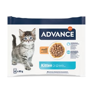 ADVANCE ADVANCE 貓濕糧 日常護理 幼貓配方 雞肉 85g X 4包 85g 正面圖