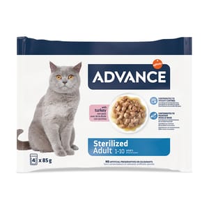 ADVANCE ADVANCE 貓濕糧 日常護理 絕育成貓配方 火雞 85g x 4包 85g  正面圖