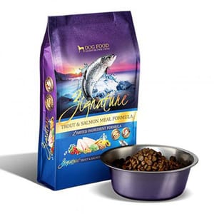 Zignature Zignature 狗糧 全犬種無穀物 鱒魚及三文魚配方 細粒裝 4lb 4lb 正面圖
