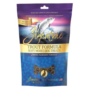 Zignature Zignature 香軟鮮肉狗小食 鱒魚 4OZ   正面圖